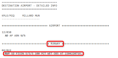 Runway Condition